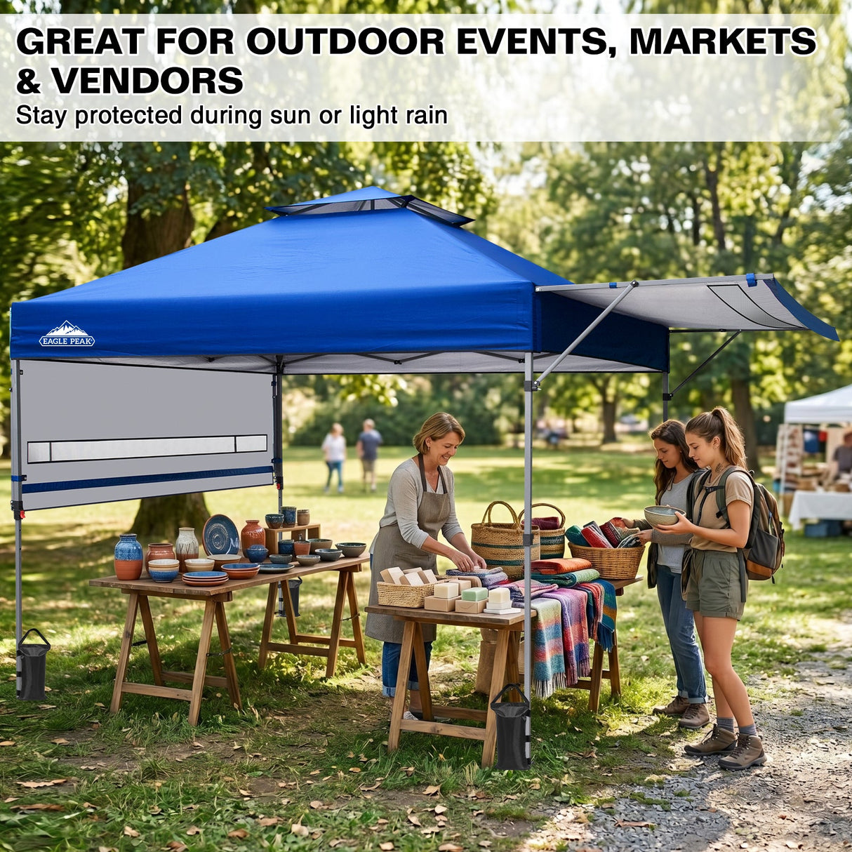 17x10 Pop up Gazebo Canopy Tent Outdoor Instant Canopy Shelter - Eagle Peak®