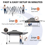 17x10 Pop up Gazebo Canopy Tent Outdoor Instant Canopy Shelter - Eagle Peak®