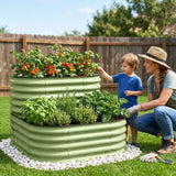 2 - Tier Raised Garden Bed Planters, Coated Metal Raised Bed - Eagle Peak®