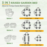 2 - Tier Raised Garden Bed Planters, Coated Metal Raised Bed - Eagle Peak®