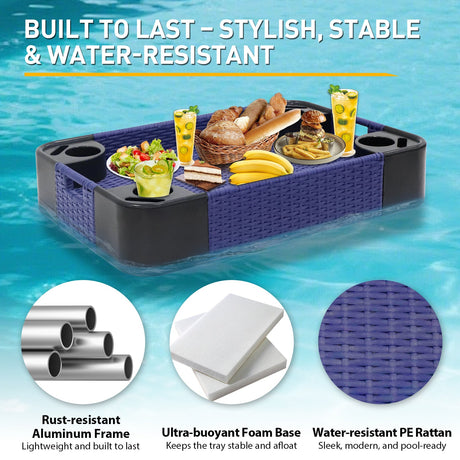 24”x24” Square/35”x24” Rectangular Floating Tray for Pool and Hot Tub - Eagle Peak Custom Canopy Tent