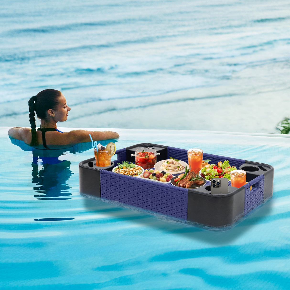 24”x24” Square/35”x24” Rectangular Floating Tray for Pool and Hot Tub - Eagle Peak Custom Canopy Tent