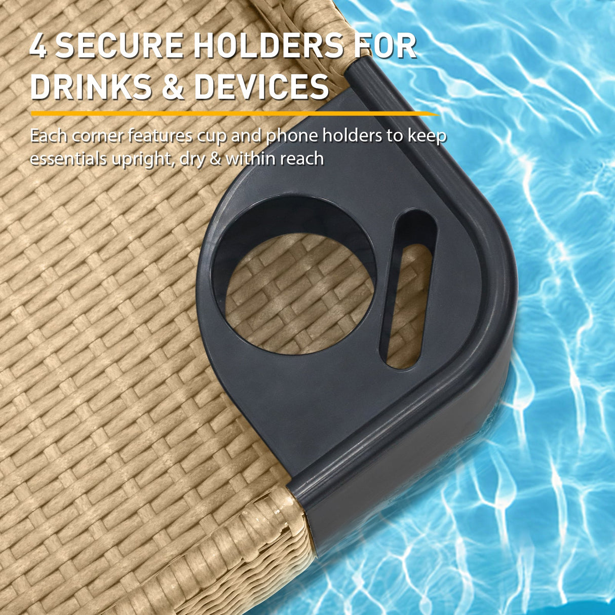 24”x24” Square/35”x24” Rectangular Floating Tray for Pool and Hot Tub - Eagle Peak®
