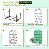 27.2"x19.3"x64.2" Mini Greenhouse with Wire Shelves - Eagle Peak Custom Canopy Tent