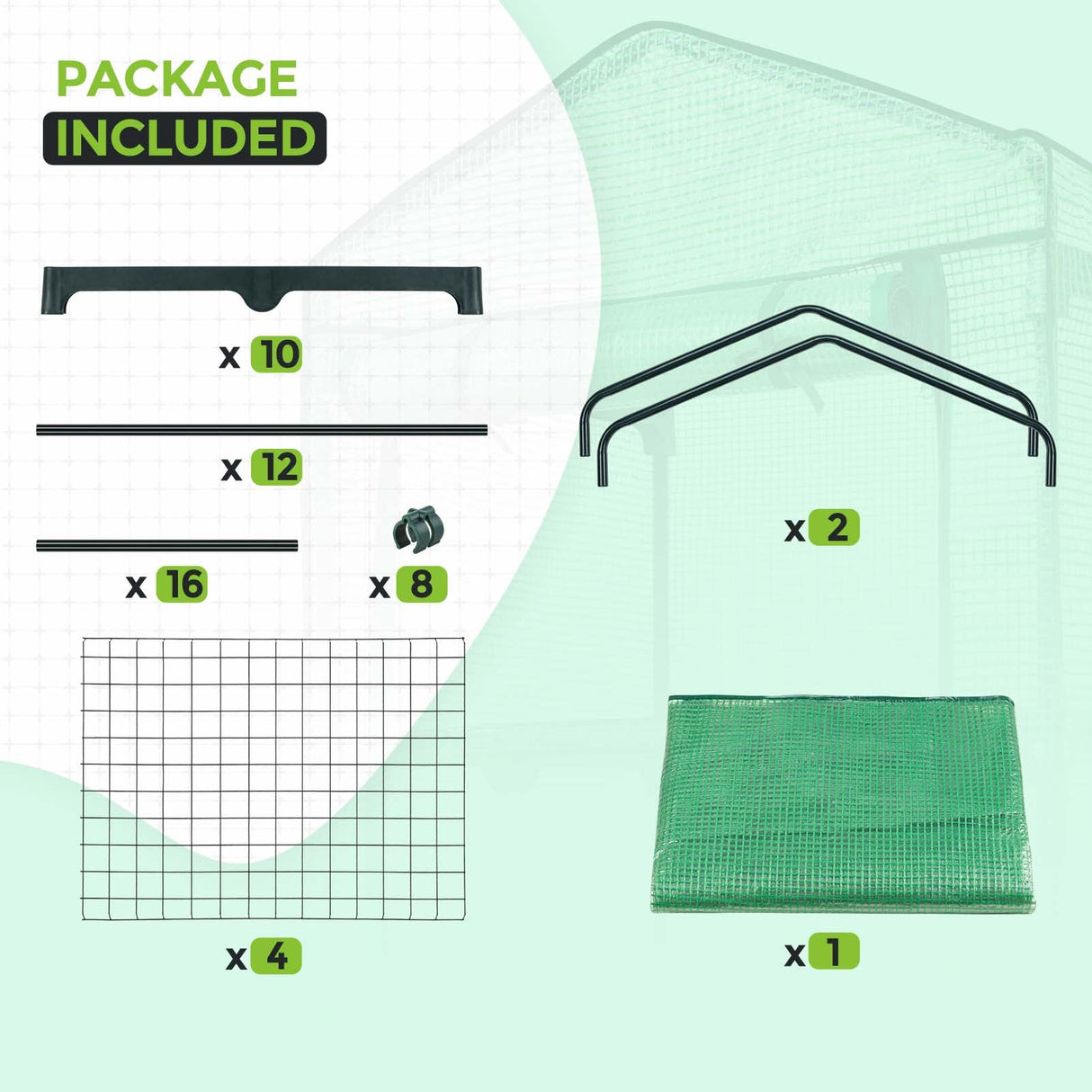 27.2"x19.3"x64.2" Mini Greenhouse with Wire Shelves - Eagle Peak Custom Canopy Tent