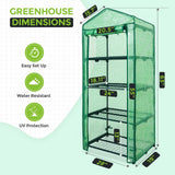 27.2"x19.3"x64.2" Mini Greenhouse with Wire Shelves - Eagle Peak