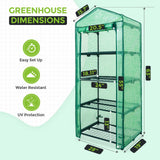 27.2"x19.3"x64.2" Mini Greenhouse with Wire Shelves - Eagle Peak Custom Canopy Tent