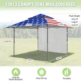 13x13 Pop Up Canopy Tent With Sidewall