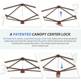 13x13 Straight Leg Pop Up Canopy Tent with 169 sqft of Shade