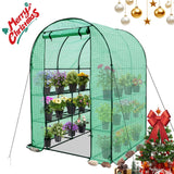 3 - Tier Walk in Greenhouse with Shelves,56.3”x56.3”x76‘’ - Eagle Peak Custom Canopy Tent