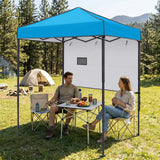 6x4 ft Instant Pop Up Canopy with Adjustable Sun Wall