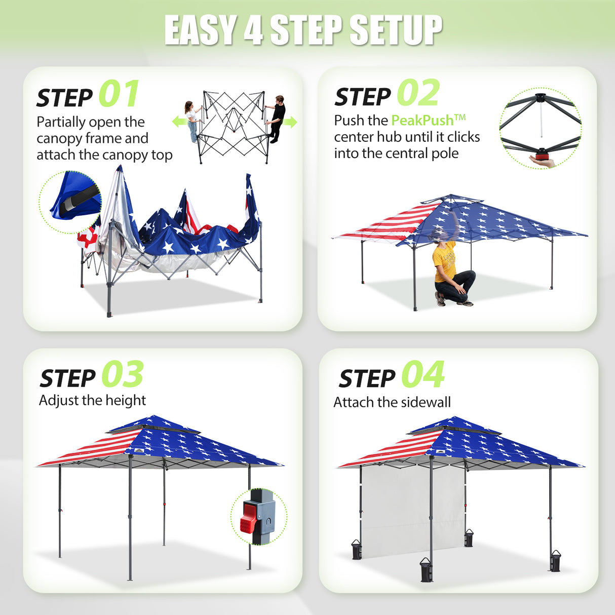 13x13 Pop Up Canopy Tent With Sidewall