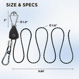 4 - Pack 1/8" Adjustable Rope Ratchet Tie Down Strap Set - Eagle Peak Custom Canopy Tent