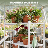 4-Tier Foldable Greenhouse Shelf, 28”x14.6”x44.7”, 520 lbs, 1/2 Pack, Black - Eagle Peak®
