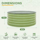 42'' Round 17'' Tall Raised Garden Bed Planter - Eagle Peak®