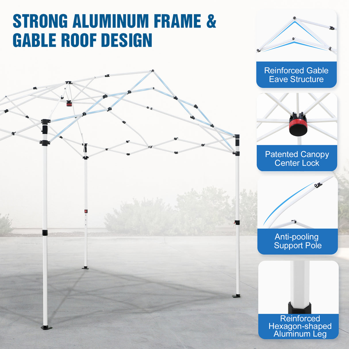 Alps Aluminum Frame Gable Roof Custom Canopy Tent 10x10