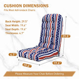 5" High Back Adirondack Chair Cushions, 49x20x5 in, Set of 1/2/4 - Eagle Peak Custom Canopy Tent