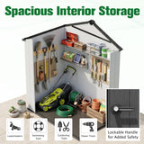 5x3/6x4/8x6/8x8 Resin Outdoor Storage Shed,Weatherproof Garden Shed - Eagle Peak