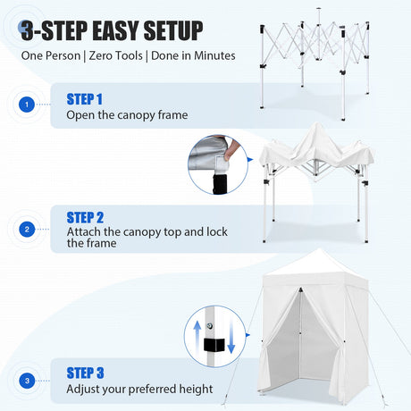 5x5 Instant Canopy with 4-Side Wall Panels - Eagle Peak®