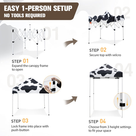 5x5 Pop Up Canopy Tent Instant Outdoor Canopy - Eagle Peak Custom Canopy Tent