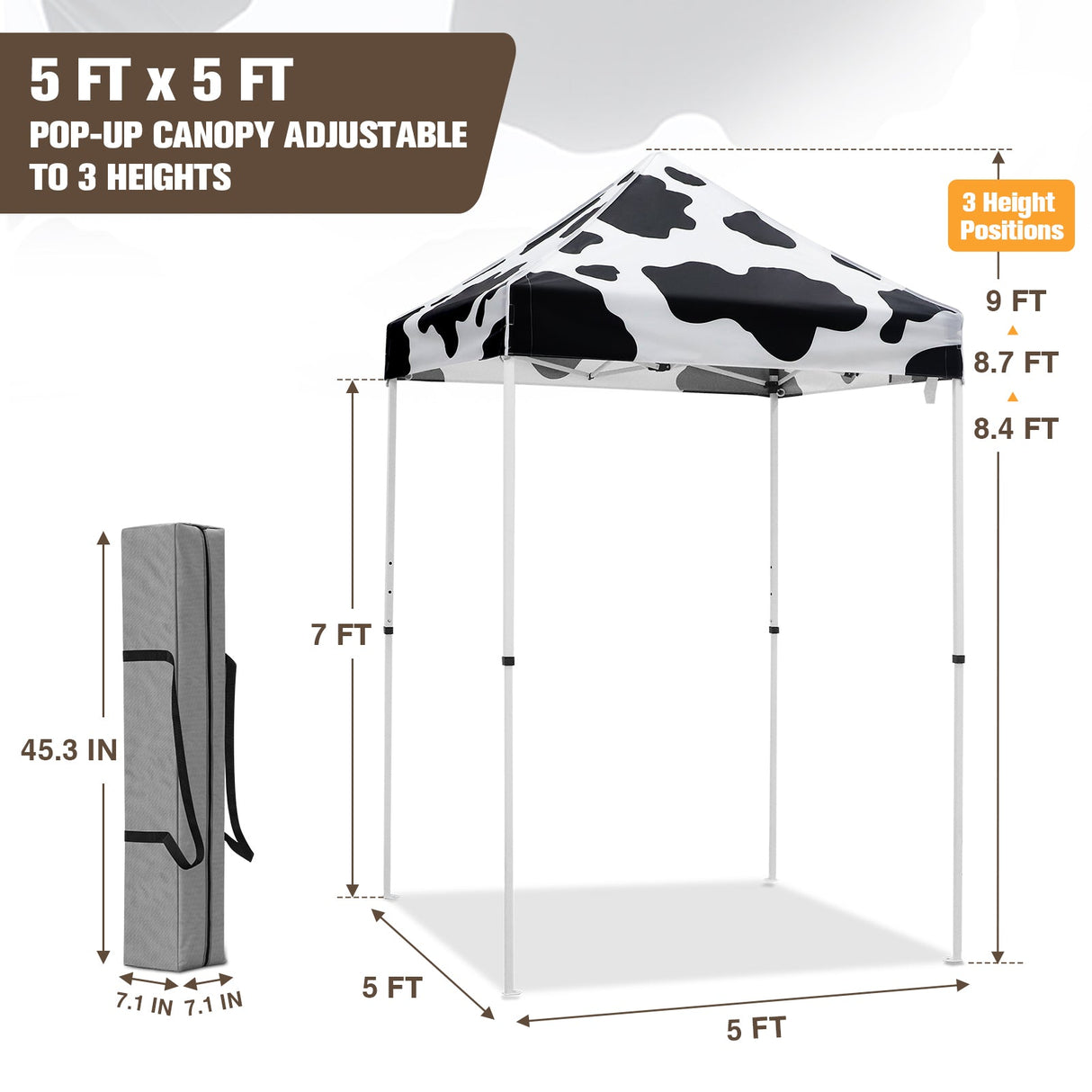 5x5 Pop Up Canopy Tent Instant Outdoor Canopy - Eagle Peak Custom Canopy Tent