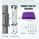 5x5 Pop Up Canopy Tent Instant Straight Leg Outdoor Canopy Easy Set-up - Eagle Peak®