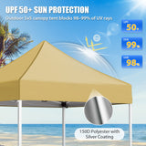 5x5 Pop Up Canopy Tent Instant Straight Leg Outdoor Canopy Easy Set - up - Eagle Peak