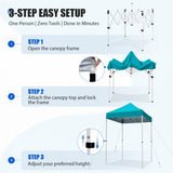 5x5 Pop Up Canopy Tent Instant Straight Leg Outdoor Canopy Easy Set-up - Eagle Peak®