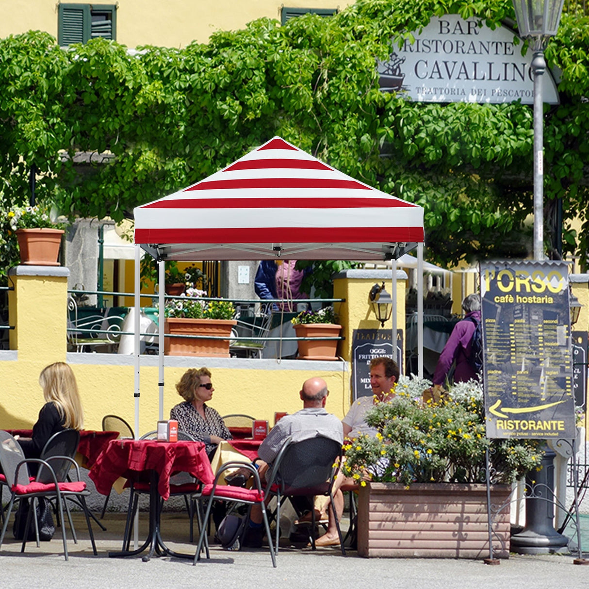 5x5 Pop Up Canopy Tent Instant Straight Leg Outdoor Canopy Easy Set - up - Eagle Peak Custom Canopy Tent