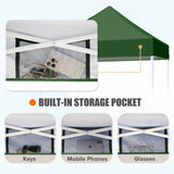 5x5 Pop Up Canopy Tent Instant Straight Leg Outdoor Canopy Easy Set - up - Eagle Peak