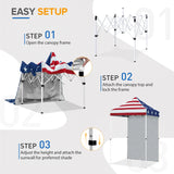 5x5 Straight Leg Pop Up Canopy Tent with One Removable Sunwall - Eagle Peak Custom Canopy Tent