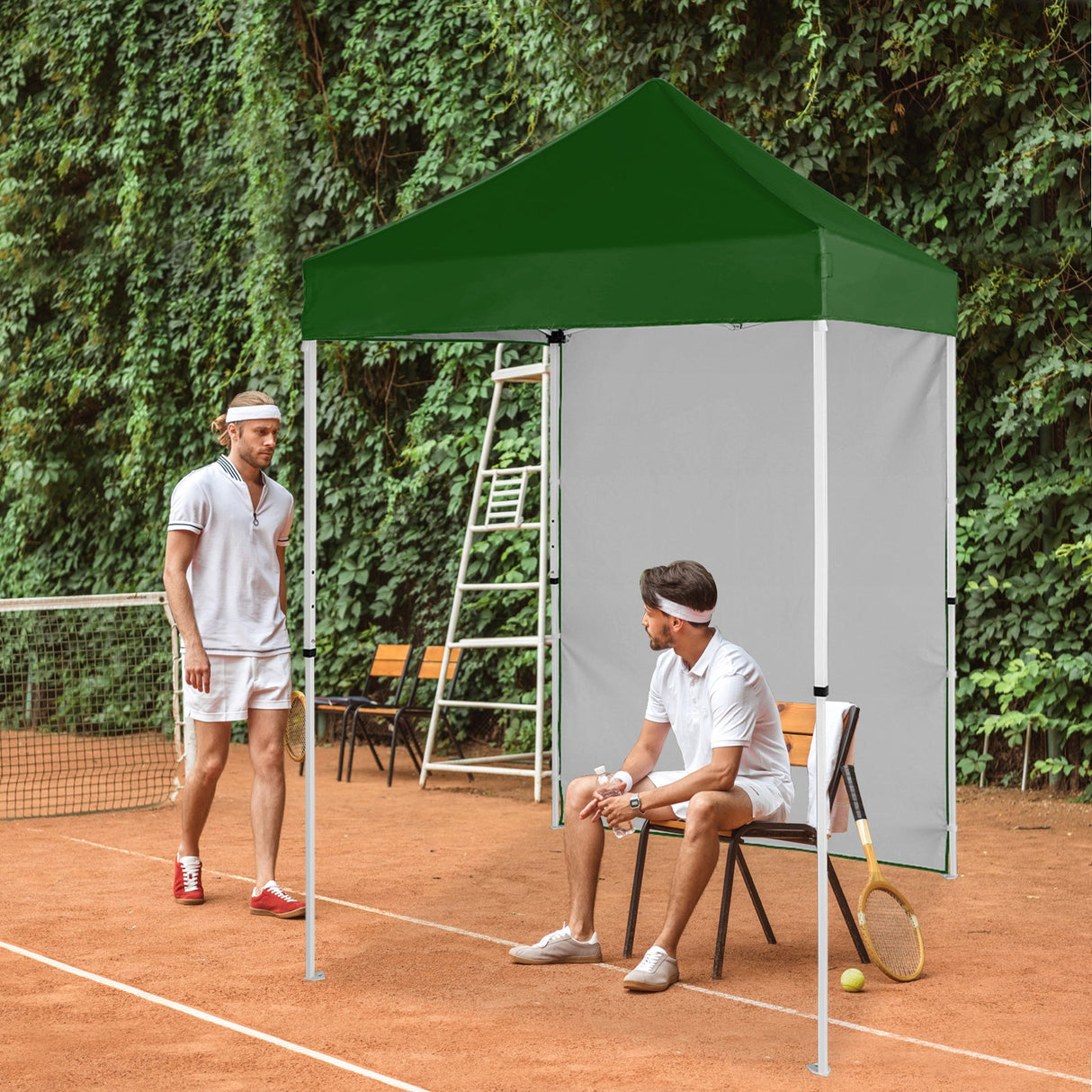 5x5 Straight Leg Pop Up Canopy Tent with One Removable Sunwall - Eagle Peak Custom Canopy Tent