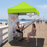 5x5 Straight Leg Pop Up Canopy Tent with One Removable Sunwall - Eagle Peak®