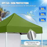 5x5 Straight Leg Pop Up Canopy Tent with One Removable Sunwall - Eagle Peak®