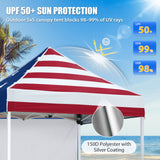 5x5 Straight Leg Pop Up Canopy Tent with One Removable Sunwall - Eagle Peak®