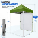 5x5 Straight Leg Pop Up Canopy Tent with One Removable Sunwall - Eagle Peak®