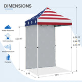 5x5 Straight Leg Pop Up Canopy Tent with One Removable Sunwall - Eagle Peak Custom Canopy Tent