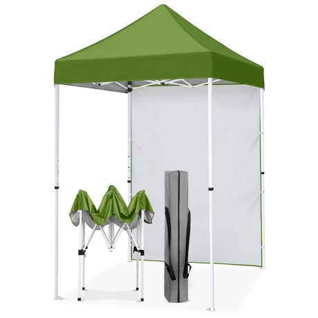 5x5 Straight Leg Pop Up Canopy Tent with One Removable Sunwall - Eagle Peak®
