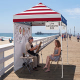 5x5 Straight Leg Pop Up Canopy Tent with One Removable Sunwall - Eagle Peak®