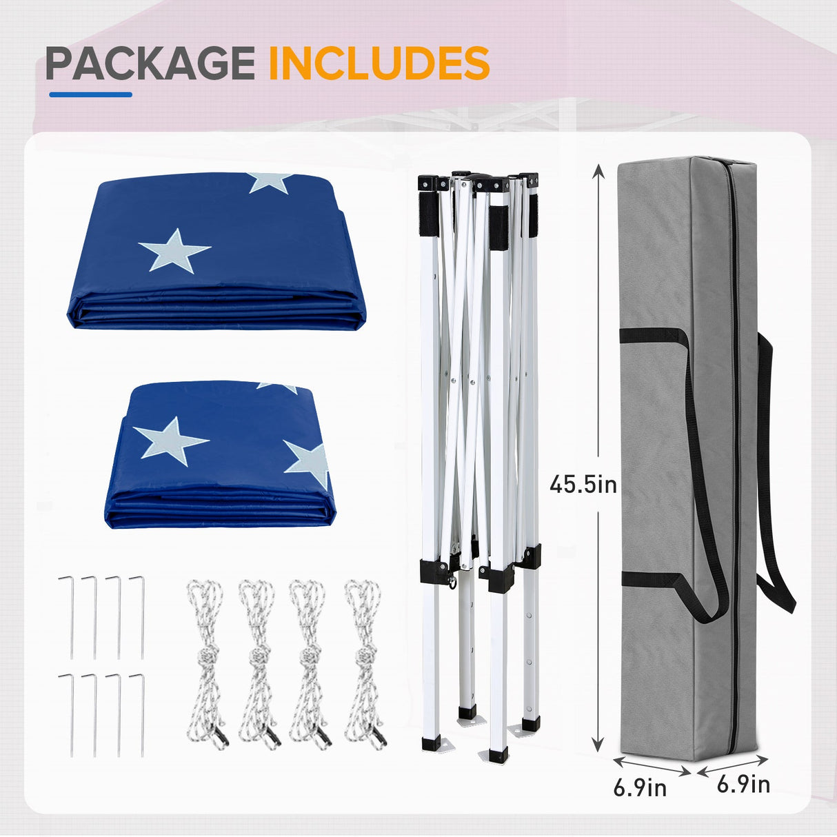 5x5 Straight Leg Pop Up Canopy Tent with One Removable Sunwall - Eagle Peak Custom Canopy Tent