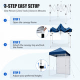 5x5 Straight Leg Pop Up Canopy Tent with One Removable Sunwall - Eagle Peak®