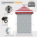 5x5 Straight Leg Pop Up Canopy Tent with One Removable Sunwall - Eagle Peak Custom Canopy Tent