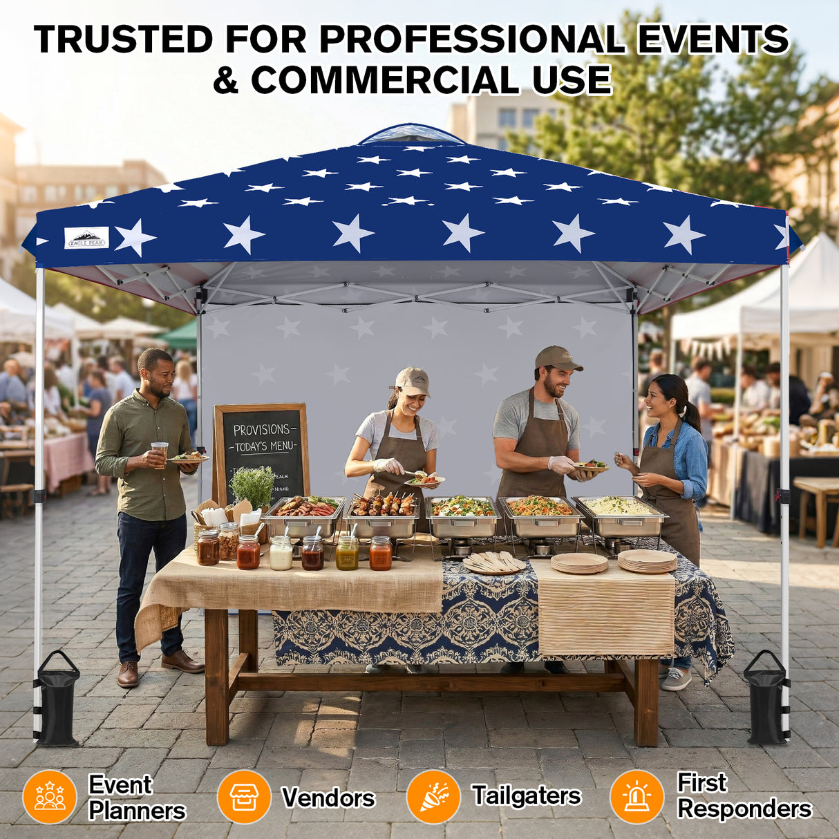 10x10 Commercial Pop up Canopy with 1 Sidewall