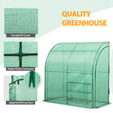 6.6x3.3x6.9 Outdoor Lean to Walk - in Greenhouse with Shelf - Eagle Peak Custom Canopy Tent
