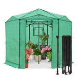 6.6x6.6 ft/ 8.5x8.5 ft Hexagon Pop up Greenhouse - Eagle Peak Custom Canopy Tent