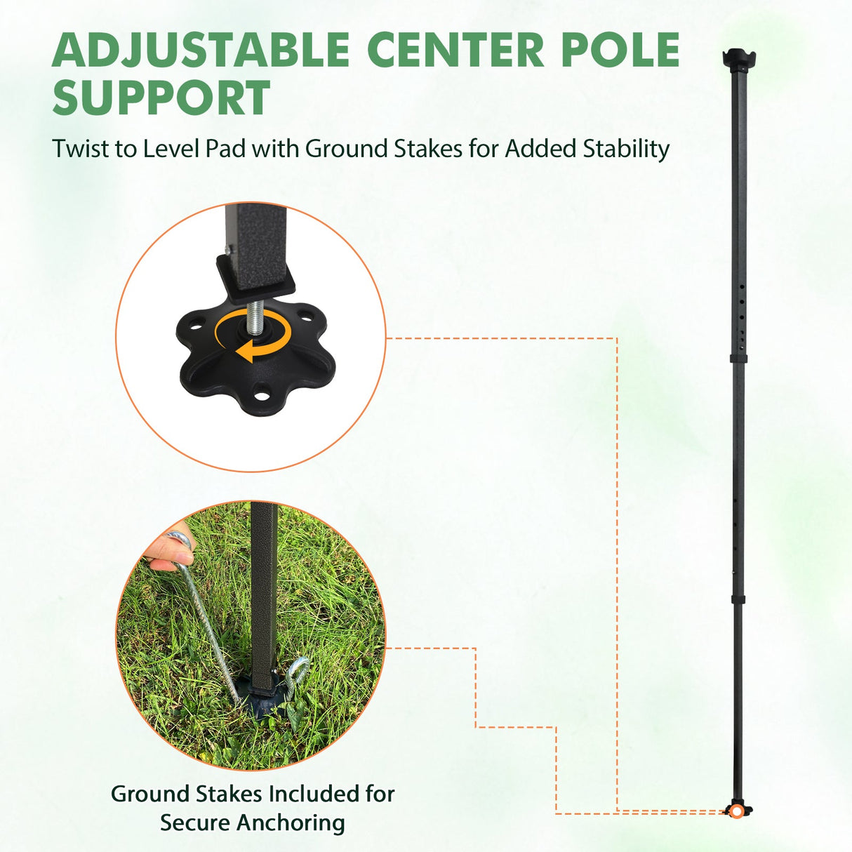 6.6x6.6 ft/ 8.5x8.5 ft Hexagon Pop up Greenhouse - Eagle Peak Custom Canopy Tent