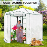 6.6x6.6 ft/ 8.5x8.5 ft Hexagon Pop up Greenhouse - Eagle Peak Custom Canopy Tent