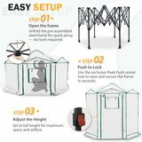 6.6x6.6 ft Hexagon Pop up Greenhouse - Eagle Peak Custom Canopy Tent