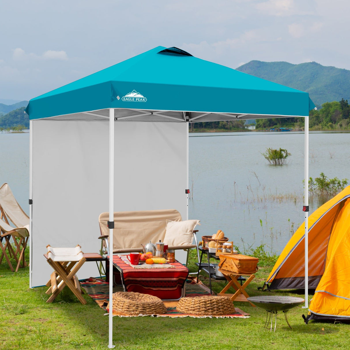 6.6x6.6 Pop Up Canopy Tent with Sidewall - Eagle Peak Custom Canopy Tent