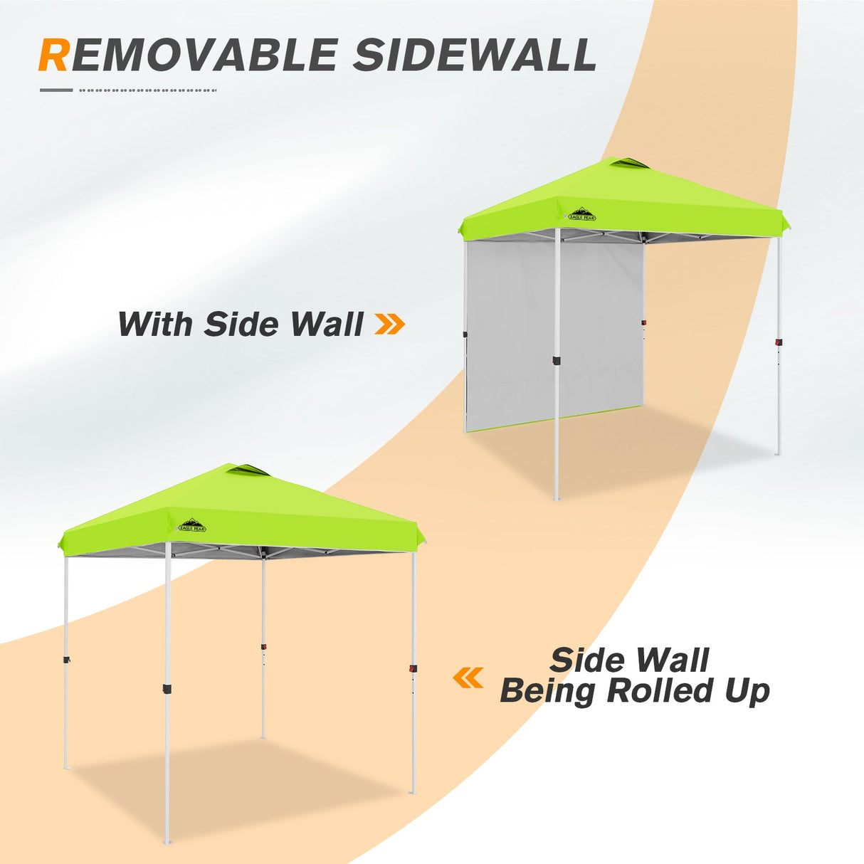 6.6x6.6 Pop Up Canopy Tent with Sidewall - Eagle Peak Custom Canopy Tent